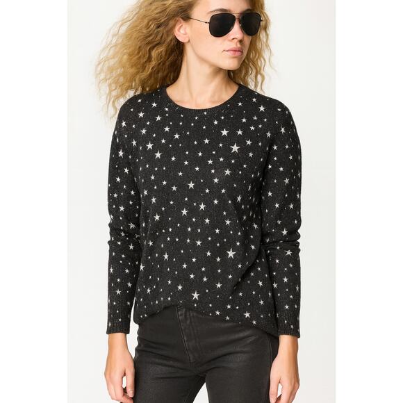 27 Miles Malibu Cashmere Black Metallic “Star Dipper” Sweater – Size Small - Picture 1 of 8
